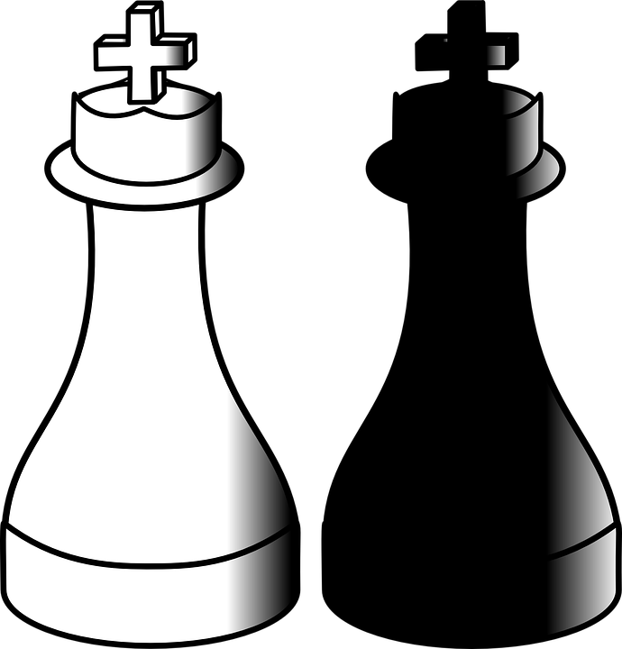 Cute Cliparts Shop Of - Chess Pieces Black And White Clip Art (690x720)
