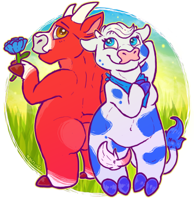 Thighs Before Guys - Lactaid Cow X Laughing Cow (400x419)