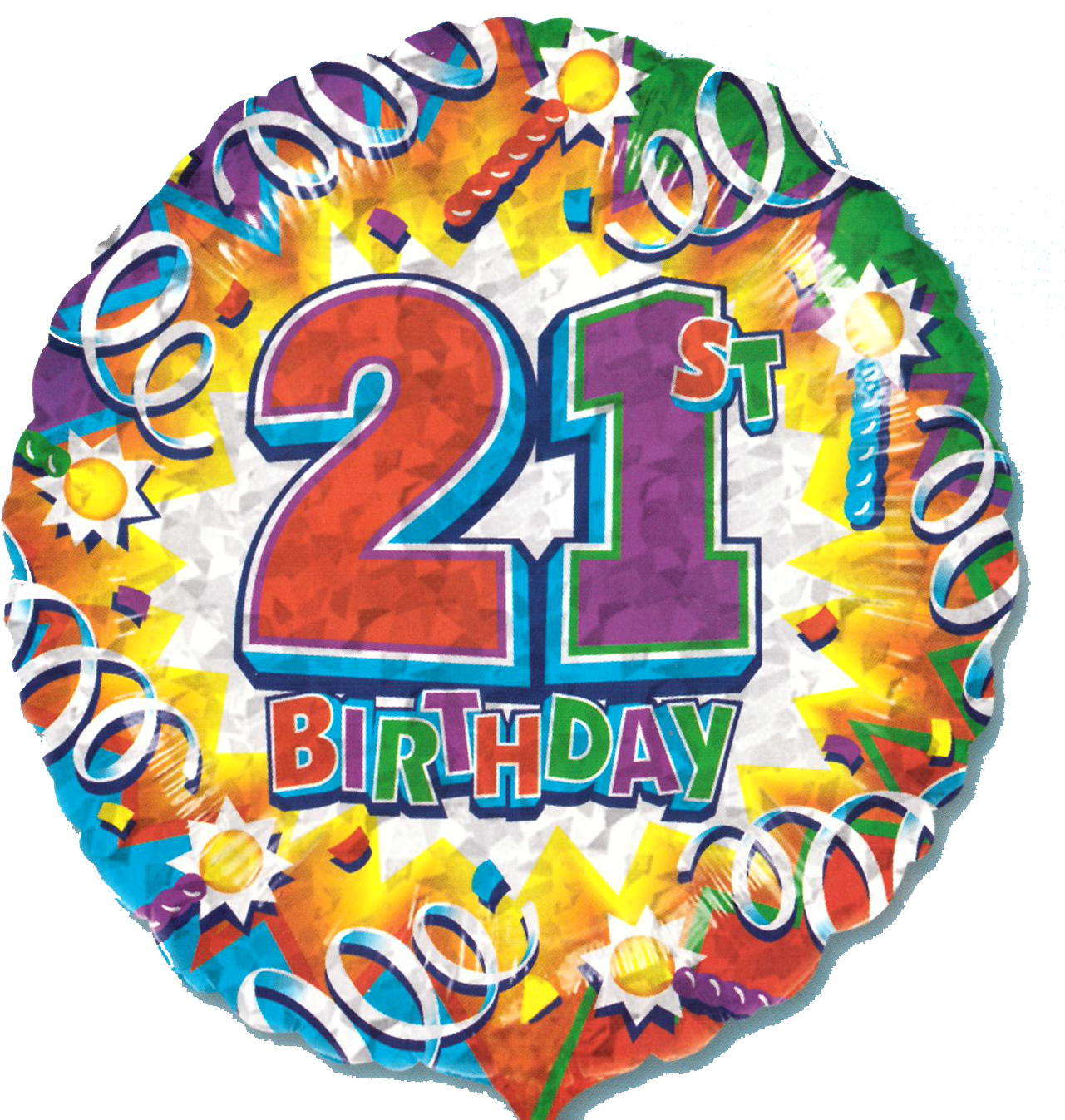 21st Birthday Balloon - Happy 50 Birthday Balloons (1316x1406)