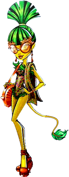 Jinafire Swim Line Monster Art, Monster High, Ever - Monster High Jinafire Beach (271x593)