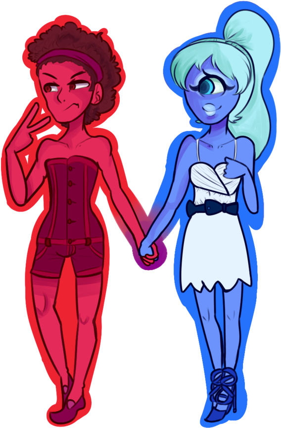Ruby And Sapphire Summer Wear By Lapinaijin On Deviantart - Male Red Sapphire Steven Universe (769x1038)