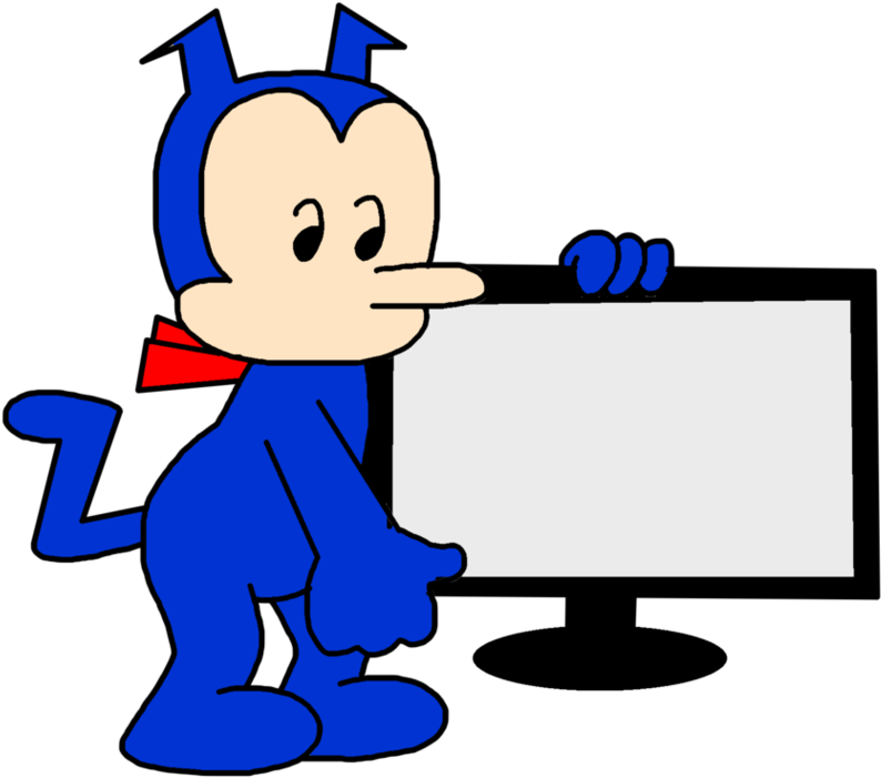 Krazy Kat With A High Definition Tv By Marcospower1996 - Cartoon (974x820)