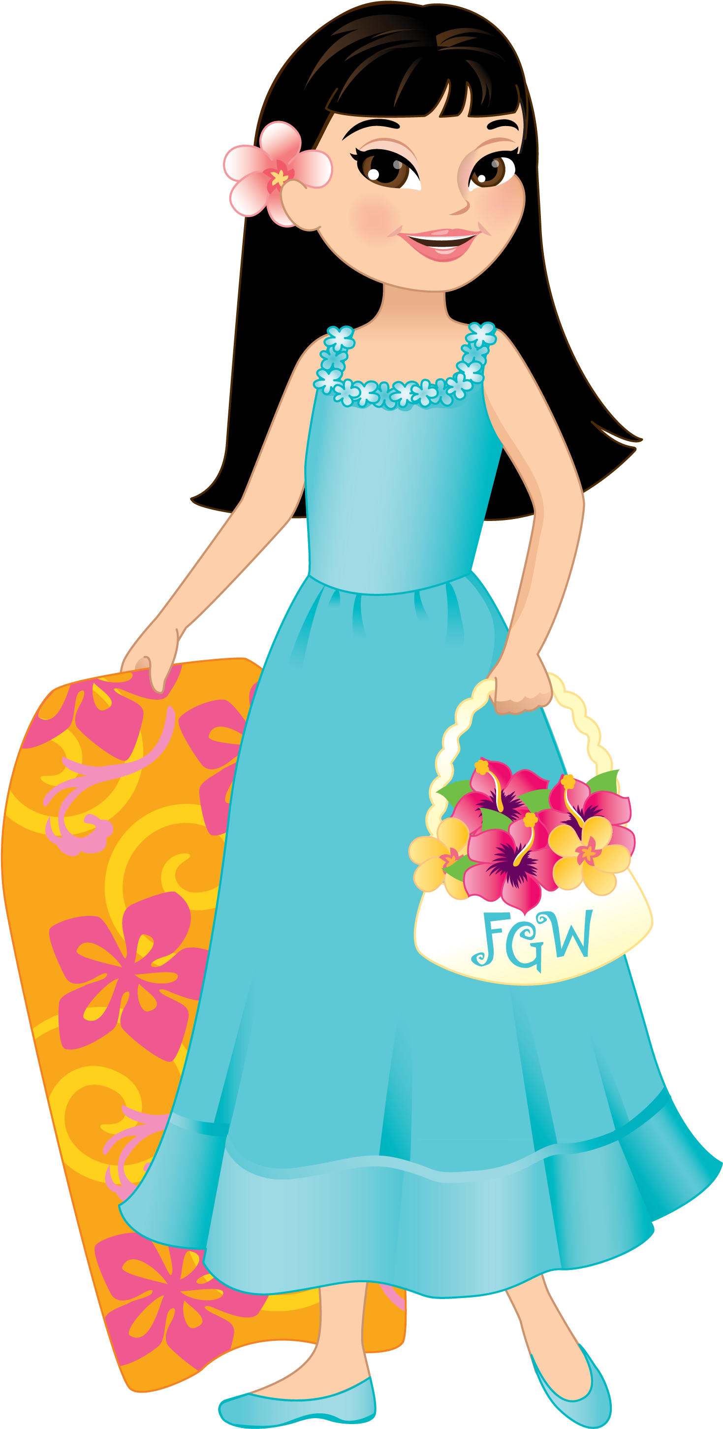 Hana Lee Poses With Her Boogie Board - Doll (1499x2936)