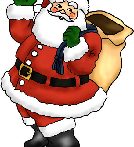 Sanya Clipart Vacation - Santa Christmas Border Clipart (640x480)