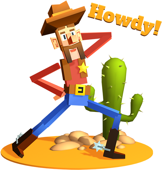 Blocky Bronco Messages Sticker-8 - Illustration (618x618)