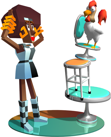 Blocky Bronco Messages Sticker-9 - Cartoon (618x618)