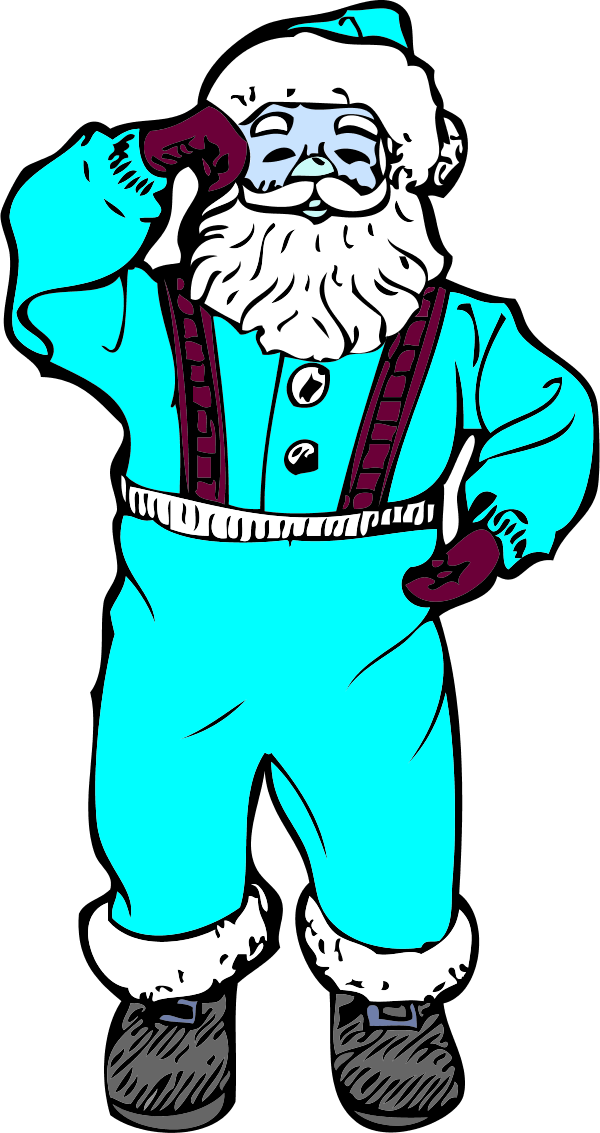 Vector Clip Art - Santa Clipart Transparent Background (600x1133)