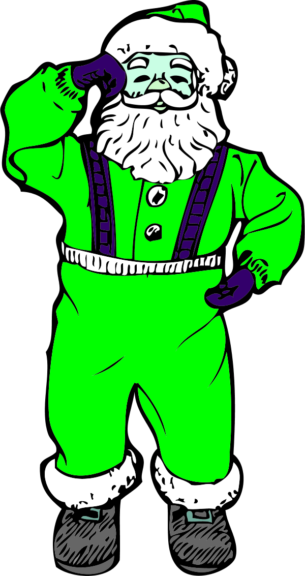 Vector Clip Art - Santa Clipart Transparent Background (600x1133)