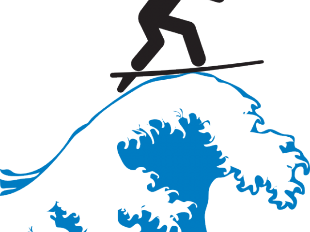 Wave Clipart Silhouette - Transparent Background Wave Clipart (640x480)