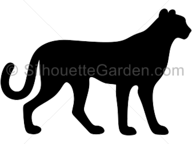 Shadow Clipart Cheetah - Cheetah Silhouette Easy (640x480)