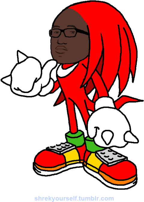 Hannibal The Hedgehog - Knuckles Sonic Adventure Png (500x695)