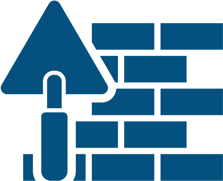 Chimney Services - Free Clip Art Masonry Wall With Trowel (500x447)
