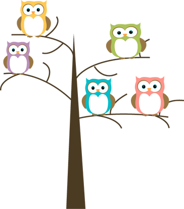 Picture - Owl Clip Art On A Tree (364x413)