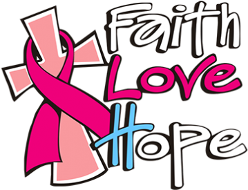 Faith Love Hope With Pink Ribbon Design With Rhinestone, - Faith Love Hope With Pink Ribbon Design With Rhinestone, (415x415)