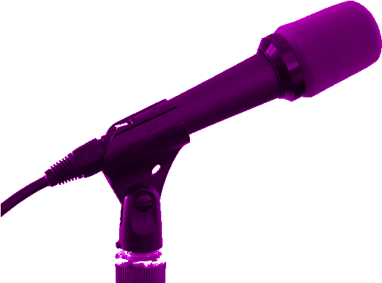Pink Microphone And Stand Png (620x465)