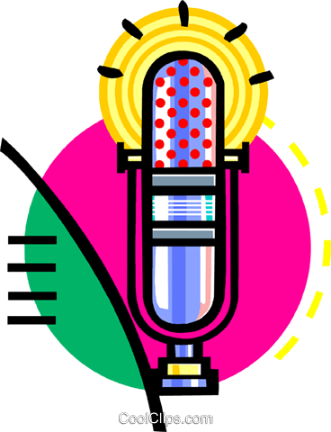 Microphone Royalty Free Vector Clip Art Illustration - Microphone Royalty Free Vector Clip Art Illustration (368x480)