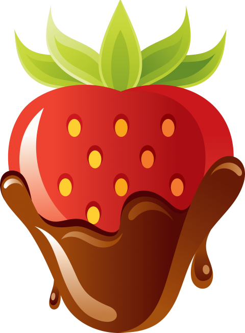Free Png Download Strawberry With Chocolate Clipart - سكرابز فراولة (480x652)