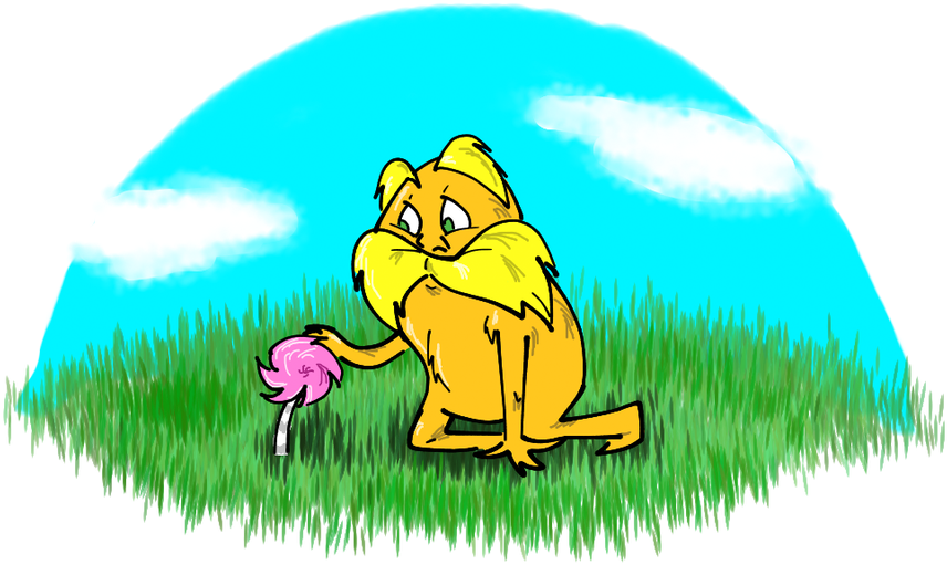 Lorax And A Truffula Tree By Rp-thelorax - Illustration (1024x512)