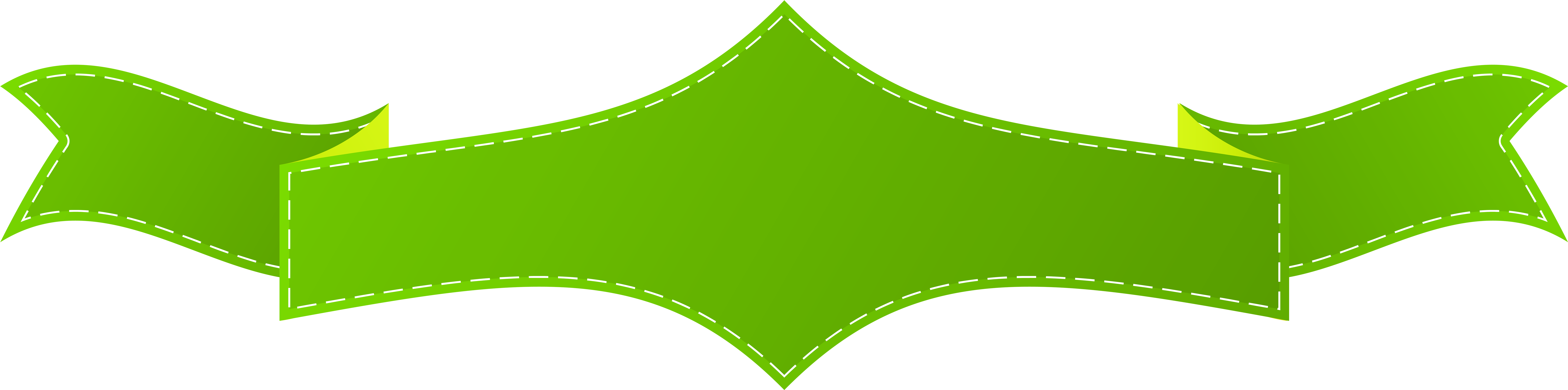 Green Art Banner Transparent Png Clip Art Imageu200b - Green Ribbon Banner Png (8000x2116)