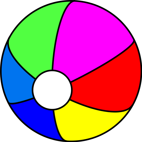 Playing Beach Ball Clipart - Clip Art Beach Ball (600x600)