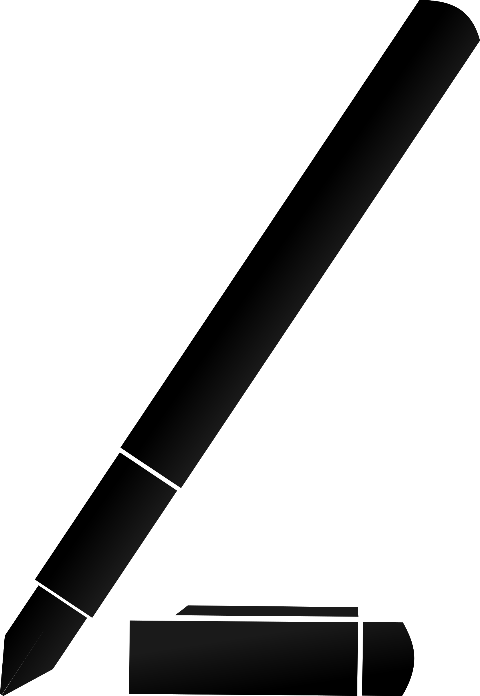 Clipart - Black Pen Clipart (1656x2400)