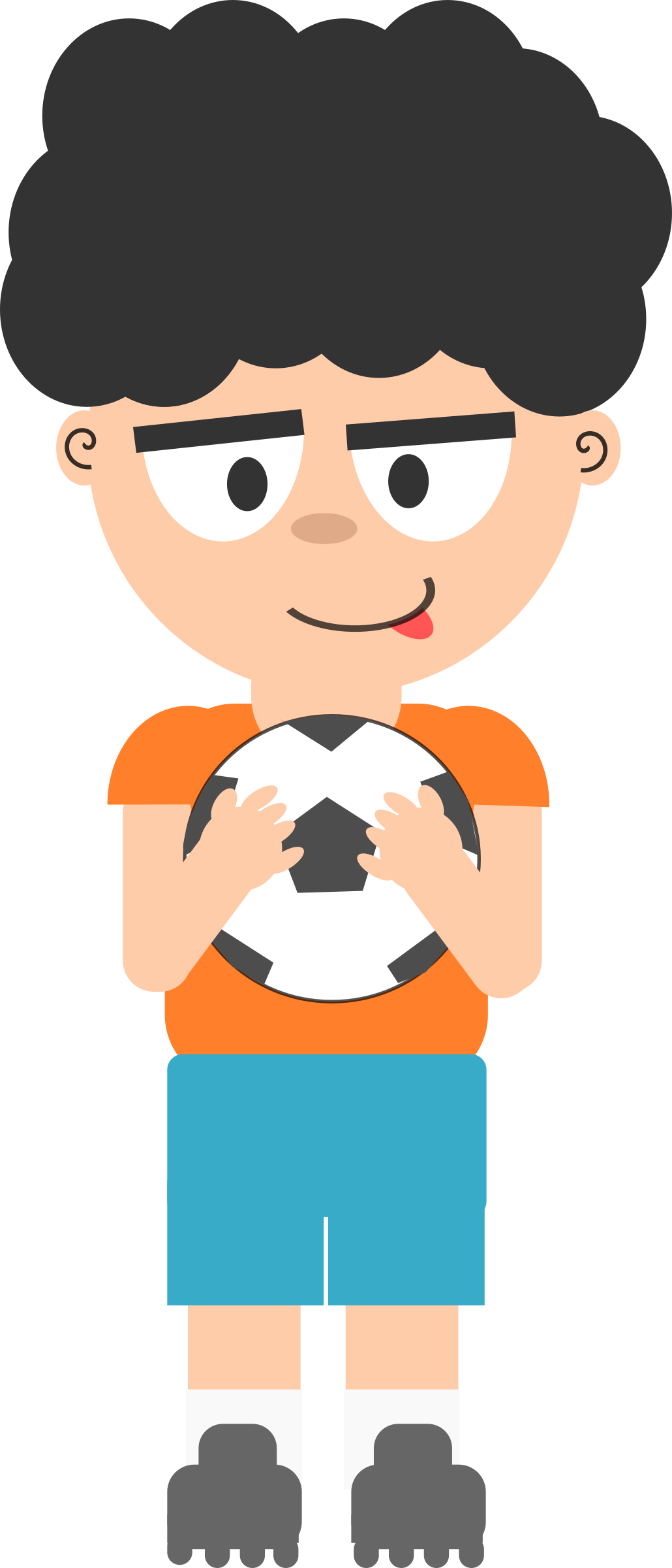 Big Image - Soccer Cartoon Png (1030x2400)
