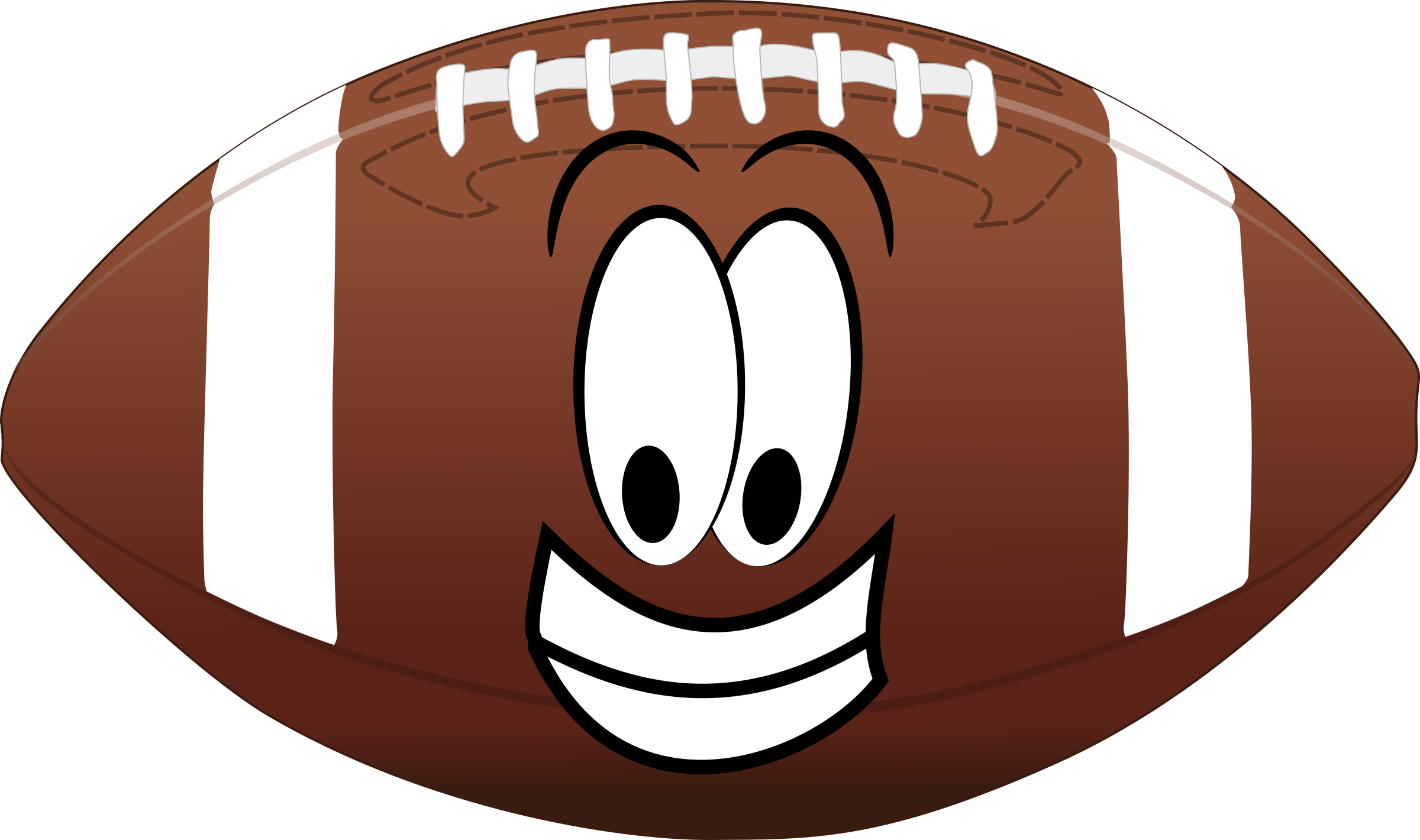 Happy Football Vector Clipart - American Football (2400x1420)