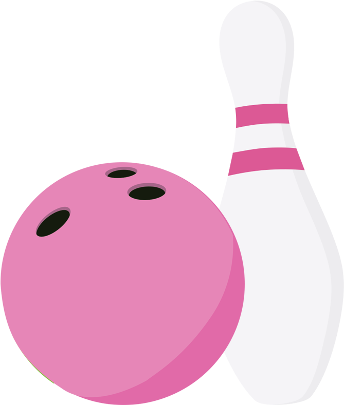 Picture Of Bowling Ball And Pins - Pink Bowling Ball And Pins (960x960)