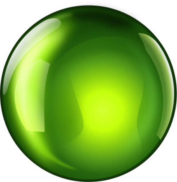 Sphere Clipart - Green 3d Ball Png (600x617)