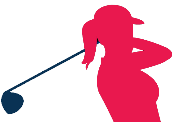 Lady Golfer Images - Lady Golfer Silhouette Png (600x400)