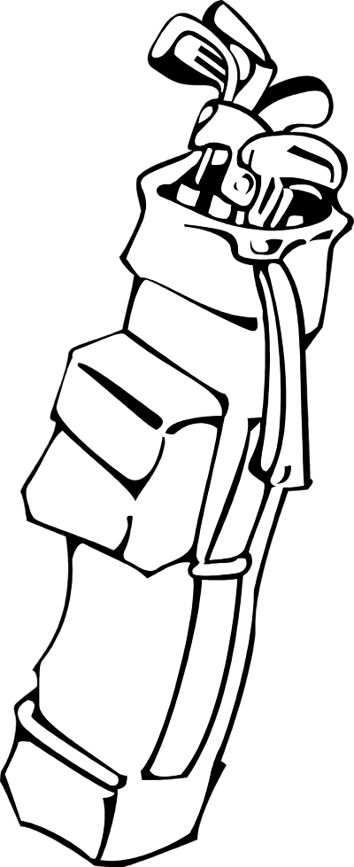 Golf Club Bag Clip Art - Clip Art (400x978)