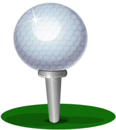 Golf Ball Clipart Potential Energy - Png Golf Ball On Tee (476x451)
