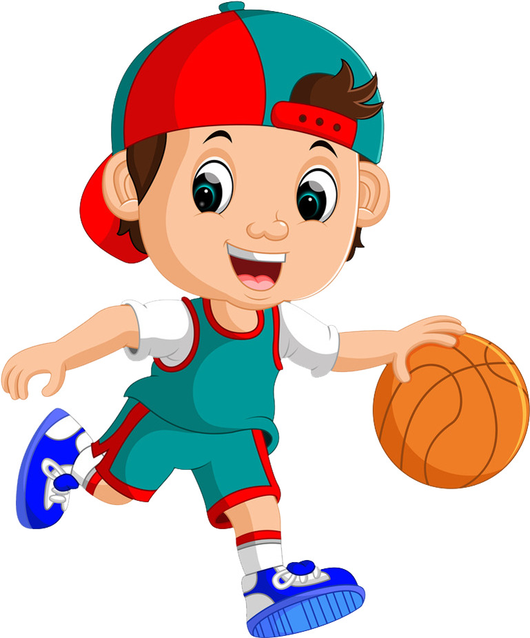 Basketball Player Royalty-free Clip Art - Imagen De Un Niño Jugando (1025x1024)