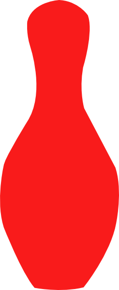 Red Bowling Pin Clip Art At Clker - Golrang Industrial Group (246x597)