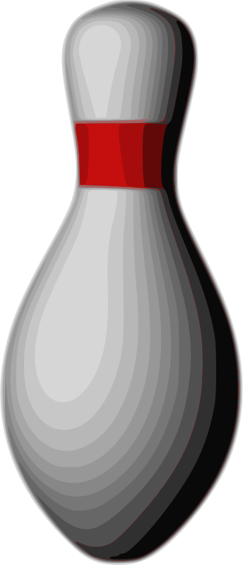 Clipart - Bowling Duckpin - Vector Duckpin Bowling Pin (344x800)