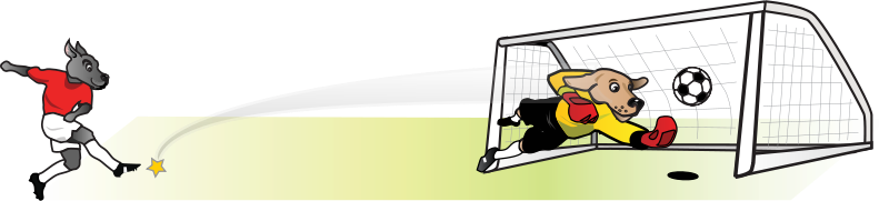 Scoring A Soccer Goal Clipart (800x181)