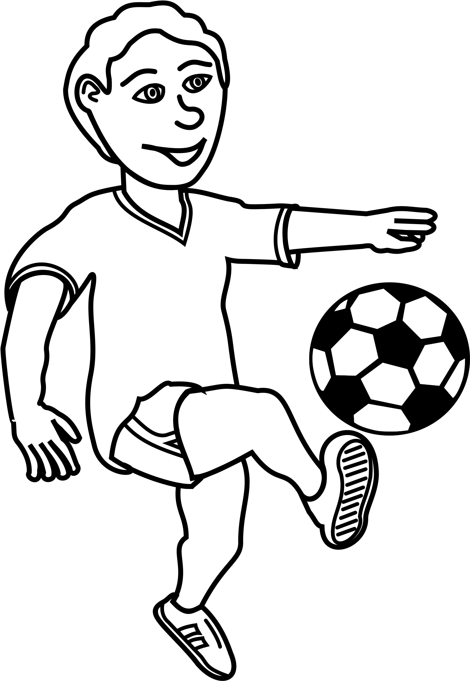 Soccer Playing Boy - Soccer Ball Clip Art (1800x2400)