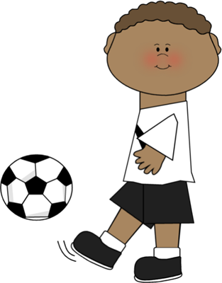 Pretty Peanut Butter And Jelly Clipart Soccer Player - Boy Playing Soccer Clip Art (313x400)