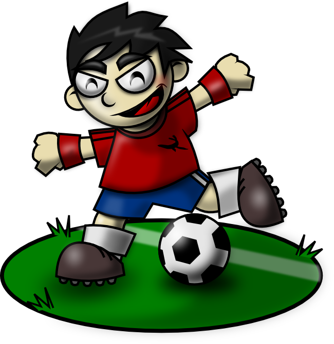 Sporty Soccer Kid Mascot - Drawing (650x671)
