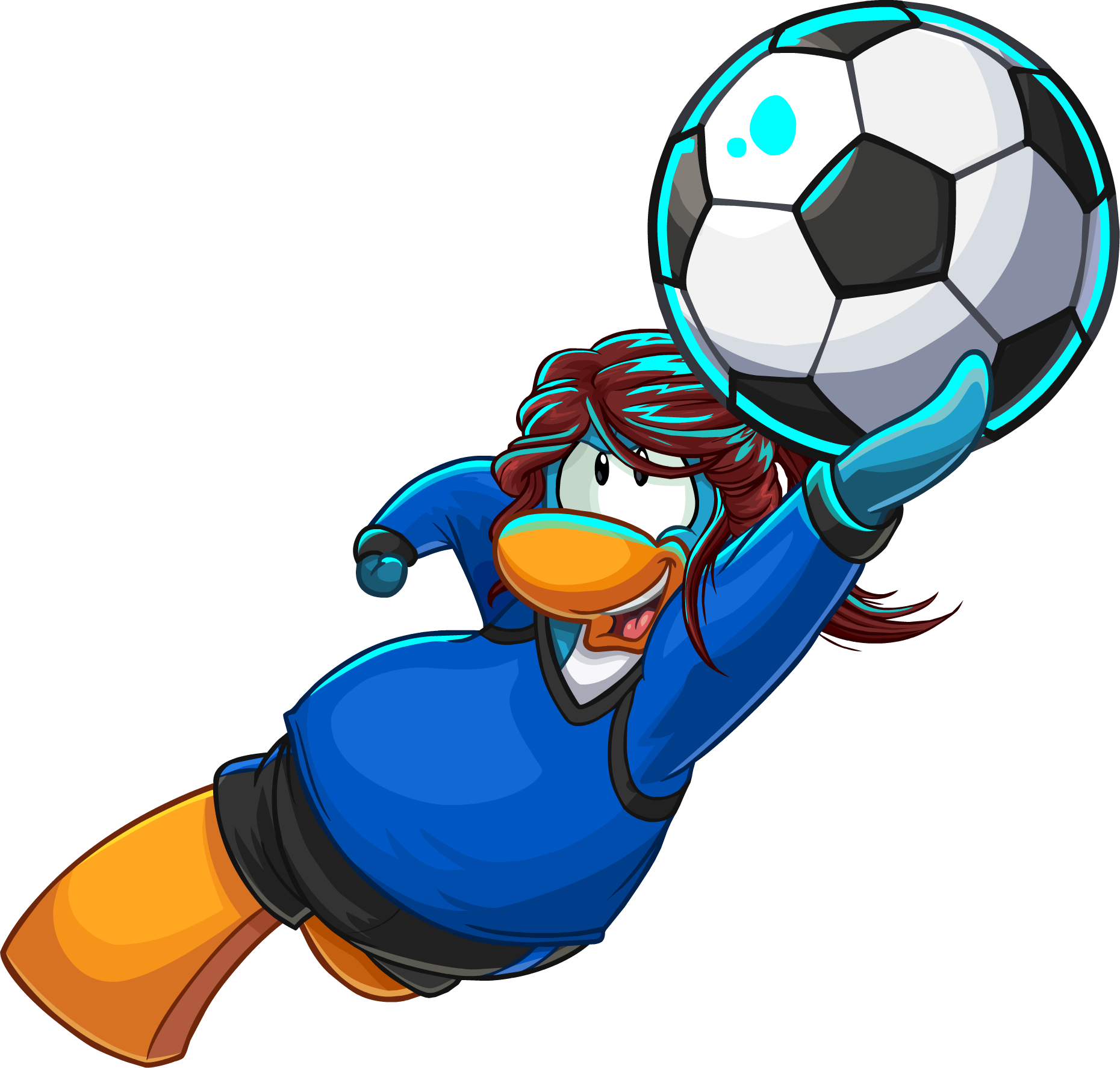 Female Penguin Soccer Ball Pc - Club Penguin Soccer Ball (1860x1774)