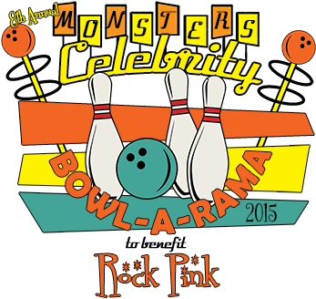 The Monsters Celebrity Bowl A Rama For Rock Pink 2015 - Duckpin Bowling (400x400)