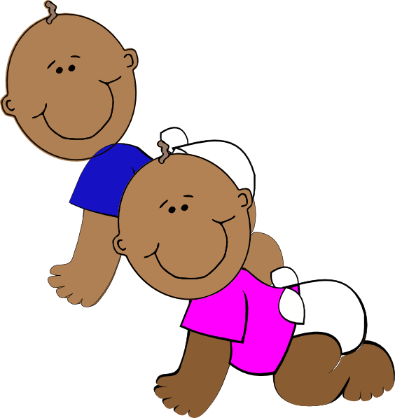 African American Baby Clipart (564x597)