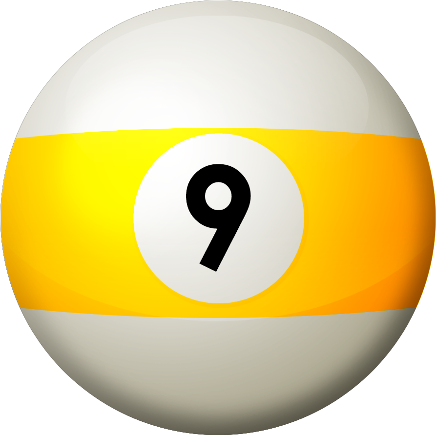9 Ball Real - Number 9 Pool Ball (900x900)