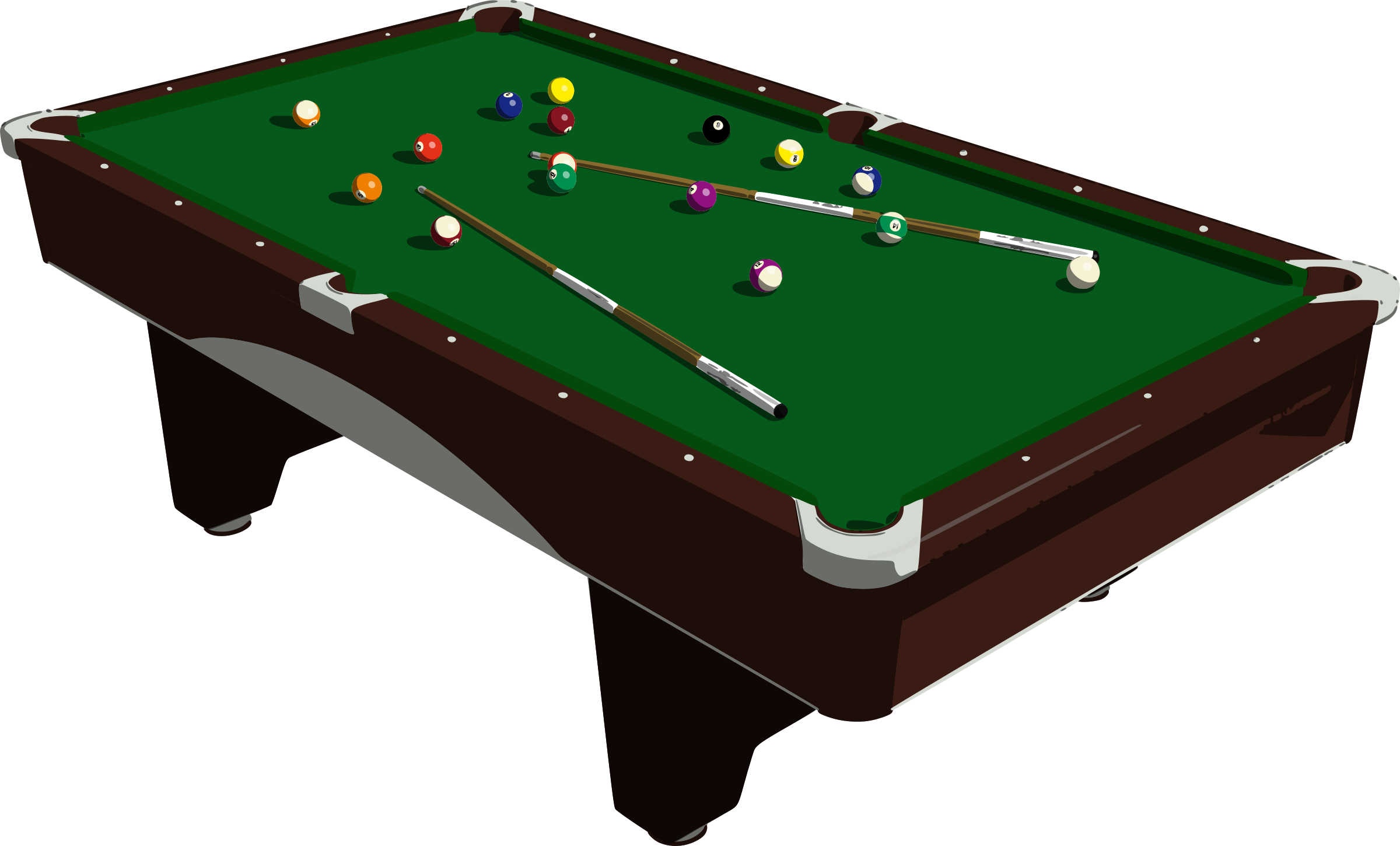 Billiards Clip Art Images Free - Billiards Sticker (2400x1450)