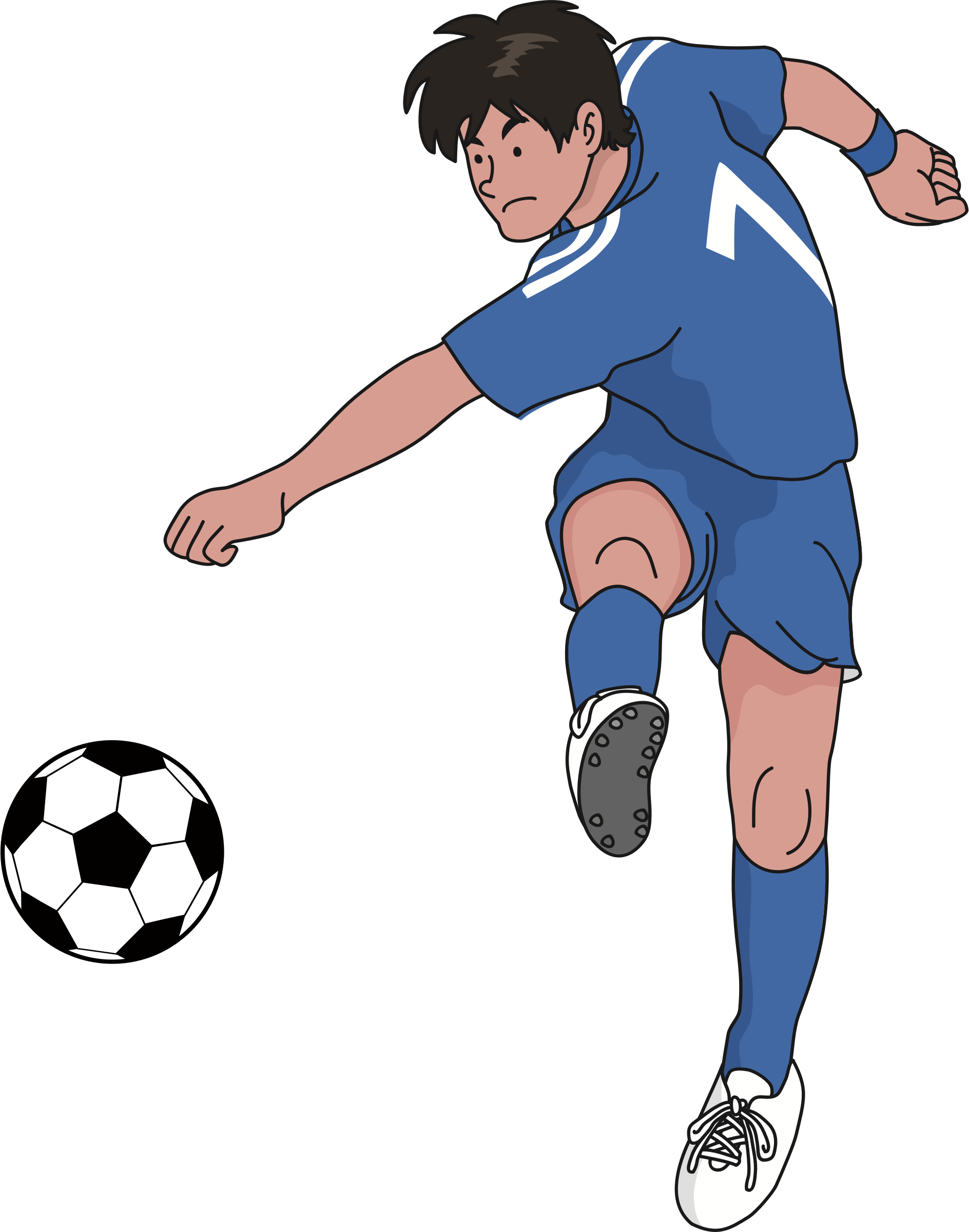 Big Image - Kicking A Soccer Ball Png (1888x2400)