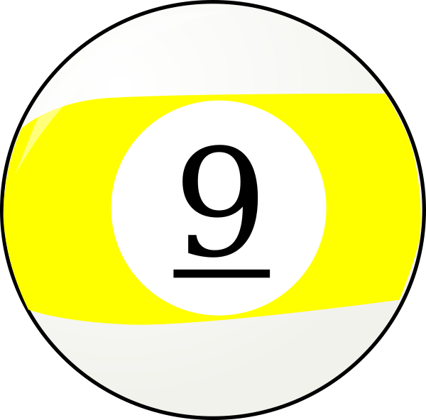 9 Ball Clip Art At Clker - Circle (600x592)