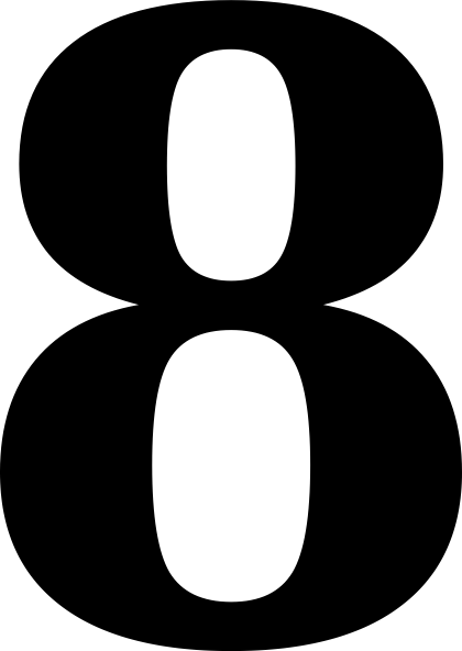 Eight Clipart Black And White (420x592)