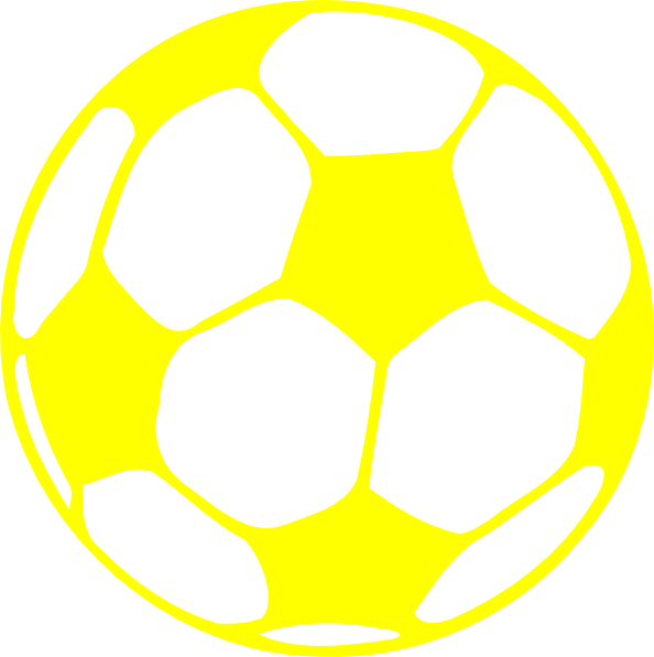Yellow Football Clip Art At Clker - Soccer Ball Car Decal (594x597)
