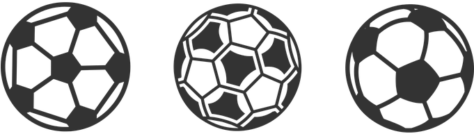 Three Football Object Game Sport Team Socc - Soccer Ball Vector (680x340)