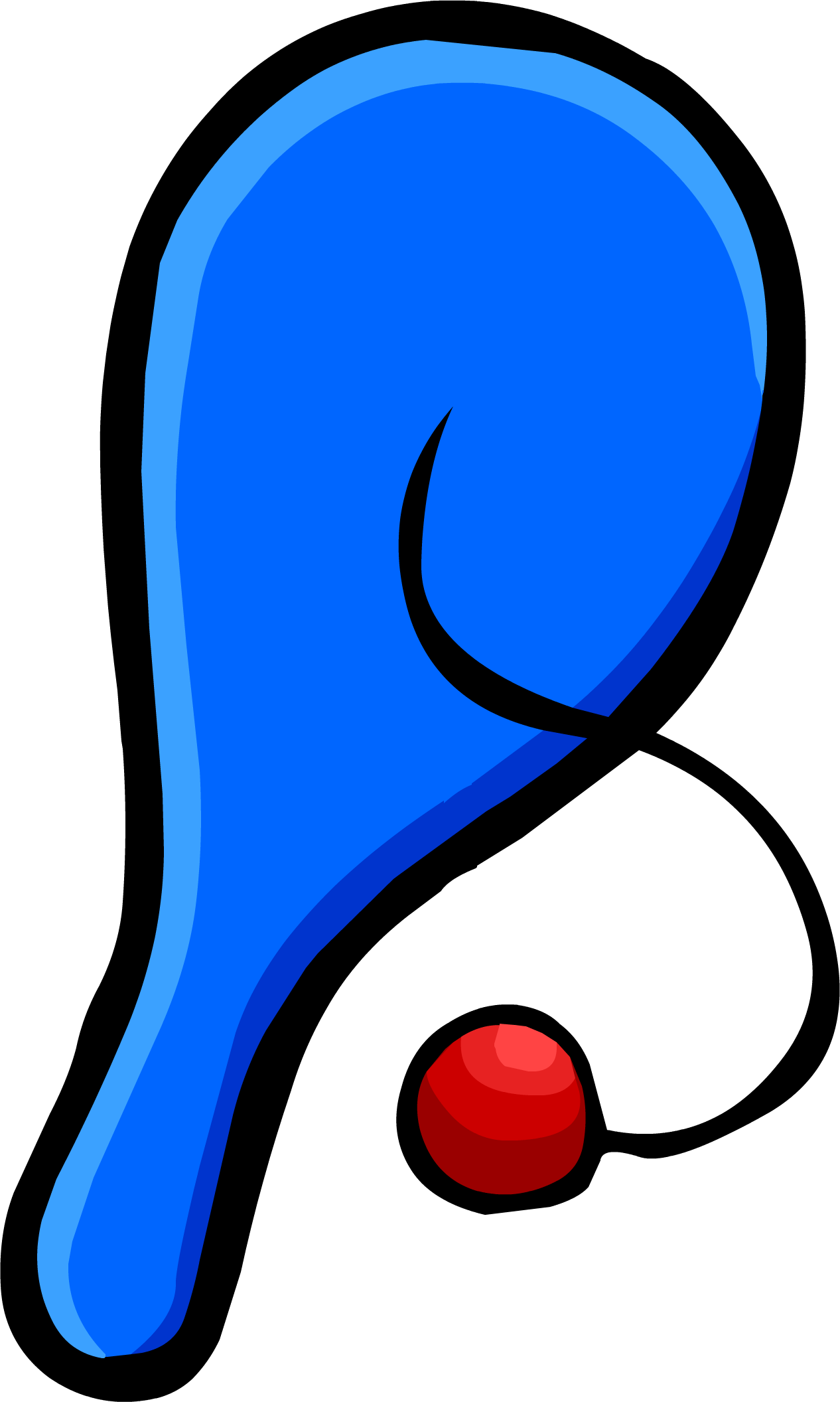 Paddle Ball - Club Penguin Rare Hand Items (1266x2112)